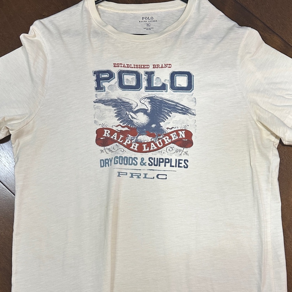 Polo Ralph Lauren White Graphic T-Shirt XL